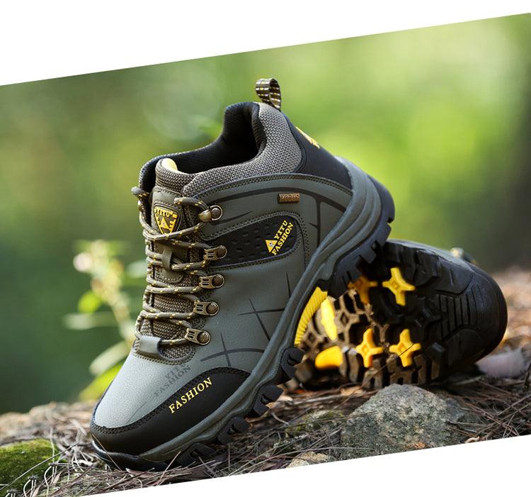 Men’s Waterproof Snow Hiking Boots – Non-Slip Winter Ankle Shoes