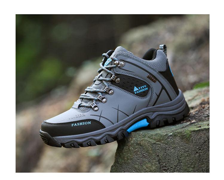Men’s Waterproof Snow Hiking Boots – Non-Slip Winter Ankle Shoes