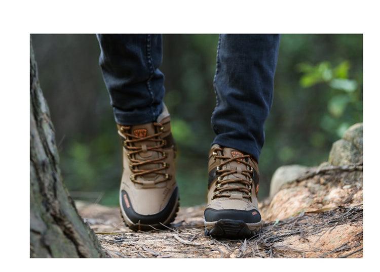Men’s Waterproof Snow Hiking Boots – Non-Slip Winter Ankle Shoes