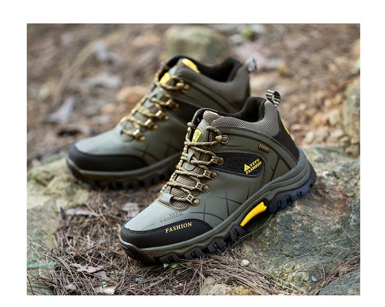 Men’s Waterproof Snow Hiking Boots – Non-Slip Winter Ankle Shoes