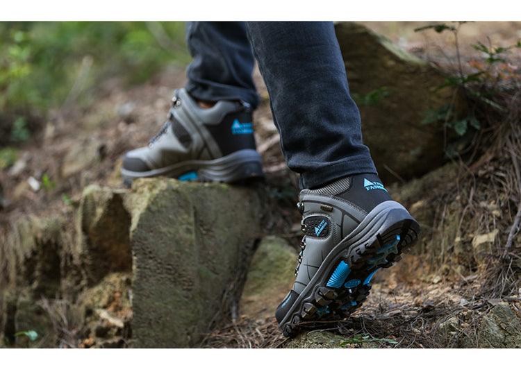 Men’s Waterproof Snow Hiking Boots – Non-Slip Winter Ankle Shoes