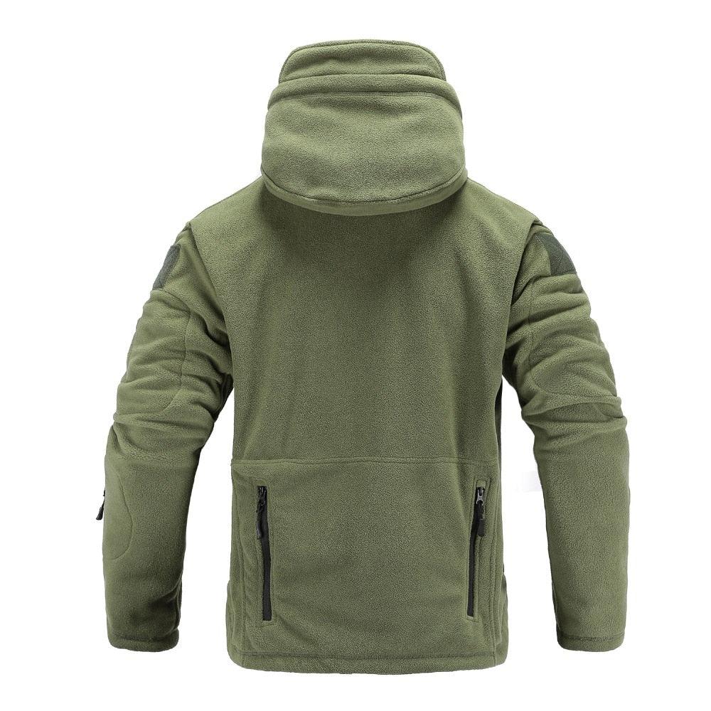 Lightweight Tactical Fleece Jacket – Hooded Outdoor Thermal Coat